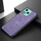 For Honor 400 Lite Glodal Vintage Leather PC Back Cover Phone Case(Purple) - 2