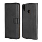 Leather Horizontal Flip Holster for Huawei Honor 8X /Honor View 10 Lite with Magnetic Clasp and Bracket and Card Slot and Wallet(Black) - 1