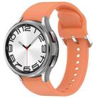 For Samsung Galaxy Watch 6 Classic 47mm Solid Color Silver Buckle Quick Release Silicone Watch Band(Orange) - 1