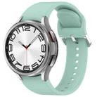For Samsung Galaxy Watch 6 Classic 47mm Solid Color Silver Buckle Quick Release Silicone Watch Band(Teal) - 1
