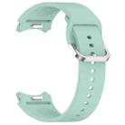 For Samsung Galaxy Watch 6 Classic 47mm Solid Color Silver Buckle Quick Release Silicone Watch Band(Teal) - 2