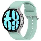 For Samsung Galaxy Watch 6 44mm Solid Color Silver Buckle Quick Release Silicone Watch Band(Teal) - 1