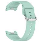 For Samsung Galaxy Watch 6 44mm Solid Color Silver Buckle Quick Release Silicone Watch Band(Teal) - 2
