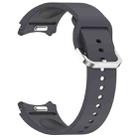 For Samsung Galaxy Watch 6 40mm Solid Color Silver Buckle Quick Release Silicone Watch Band(Grey) - 2