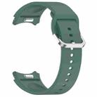 For Samsung Galaxy Watch 6 40mm Solid Color Silver Buckle Quick Release Silicone Watch Band(Green) - 2