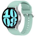 For Samsung Galaxy Watch 6 40mm Solid Color Silver Buckle Quick Release Silicone Watch Band(Teal) - 1
