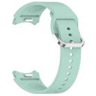 For Samsung Galaxy Watch 6 40mm Solid Color Silver Buckle Quick Release Silicone Watch Band(Teal) - 2