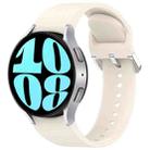For Samsung Galaxy Watch 6 40mm Solid Color Silver Buckle Quick Release Silicone Watch Band(Starlight) - 1