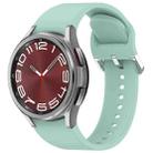 For Samsung Galaxy Watch 6 Classic 43mm Solid Color Silver Buckle Quick Release Silicone Watch Band(Teal) - 1