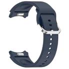 For Samsung Galaxy watch 5 Pro Golf Edition Solid Color Silver Buckle Quick Release Silicone Watch Band(Midnight Blue) - 2