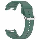 For Samsung Galaxy watch 5 Golf Edition Solid Color Silver Buckle Quick Release Silicone Watch Band(Green) - 2