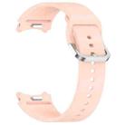 For Samsung Galaxy Watch 5  44mm Solid Color Silver Buckle Quick Release Silicone Watch Band(Pink) - 2
