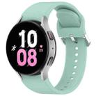 For Samsung Galaxy Watch 5  44mm Solid Color Silver Buckle Quick Release Silicone Watch Band(Teal) - 1