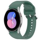 For Samsung Galaxy Watch 5  40mm Solid Color Silver Buckle Quick Release Silicone Watch Band(Green) - 1