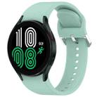 For Samsung Galaxy Watch 4 44mm Solid Color Silver Buckle Quick Release Silicone Watch Band(Teal) - 1