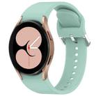 For Samsung Galaxy Watch 4 40mm Solid Color Silver Buckle Quick Release Silicone Watch Band(Teal) - 1