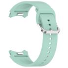 For Samsung Galaxy Watch 7 44mm Solid Color Silver Buckle Quick Release Silicone Watch Band(Teal) - 2