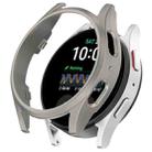 For Samsung Galaxy Watch 7 40mm Half Coverage Hollowed PC Watch Protective Case(Titanium Color) - 1