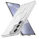 For Samsung Galaxy S24+ 5G Ice Color Magnetic Series TPU Hybrid Acrylic Magsafe Phone Case(Transparent) - 1