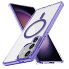 For Samsung Galaxy S23 FE 5G Ice Color Magnetic Series TPU Hybrid Acrylic Magsafe Phone Case(Purple) - 1