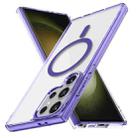 For Samsung Galaxy S23 Ultra 5G Ice Color Magnetic Series TPU Hybrid Acrylic Magsafe Phone Case(Purple) - 1