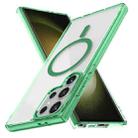 For Samsung Galaxy S23 Ultra 5G Ice Color Magnetic Series TPU Hybrid Acrylic Magsafe Phone Case(Green) - 1