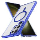 For Samsung Galaxy S23 Ultra 5G Ice Color Magnetic Series TPU Hybrid Acrylic Magsafe Phone Case(Gemstone Blue) - 1