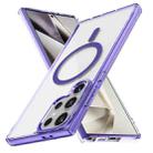 For Samsung Galaxy S24 FE 5G Ice Color Magnetic Series TPU Hybrid Acrylic Magsafe Phone Case(Purple) - 1