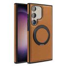 For Samsung Galaxy S23 5G Yashi 360 Degree Rotating MagSafe Bracket Phone Case(Brown) - 1