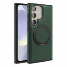 For Samsung Galaxy S24+ 5G Yashi 360 Degree Rotating MagSafe Bracket Phone Case(Dark Green) - 1