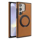 For Samsung Galaxy S24+ 5G Yashi 360 Degree Rotating MagSafe Bracket Phone Case(Brown) - 1