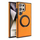 For Samsung Galaxy S25 5G Yashi 360 Degree Rotating MagSafe Bracket Phone Case(Orange) - 1