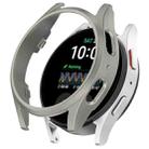 For Sansung Galaxy Watch 7 40mm Half Pack Hollow PC Watch Protective Case(Titanium Steel Color) - 1