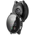 For Samsung Galaxy Watch 7 40mm Single Row Diamond PC + Tempered Film Integrated Watch Protective Case(Black) - 3