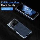 For Xiaomi MIX Fold 4 Electroplated Carbon Fiber Pattern Folding Phone Case with Hinge(Blue) - 2