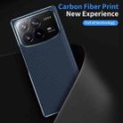 For Xiaomi MIX Fold 4 Electroplated Carbon Fiber Pattern Folding Phone Case with Hinge(Blue) - 3