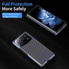 For Xiaomi MIX Fold 4 Electroplated Carbon Fiber Pattern Folding Phone Case with Hinge(Grey) - 2