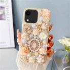 For iPhone XR Diamond Inlaid Rose PC Phone Case(Yellow) - 1