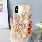 For iPhone XS Max Diamond Inlaid Rose PC Phone Case(Yellow) - 1