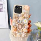 For iPhone 7 / 8  Diamond Inlaid Rose PC Phone Case(Yellow) - 1