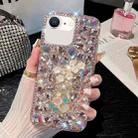 For iPhone SE 2022 /  7 / 8  Plum Blossom Handmade Diamond Inlay PC Phone Case(Pink) - 1