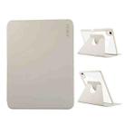 For iPad Pro Air 11 2024 ENKAY 360 Rotation PMMA Leather Smart Tablet Case with Pen Slot(Grey) - 1