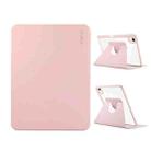 For iPad Pro Air 11 2024 ENKAY 360 Rotation PMMA Leather Smart Tablet Case with Pen Slot(Pink) - 1