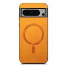 For Google Pixel 9 Pro XL Retro Magsafe Magnetic PU Back Cover Phone Case(Yellow) - 3