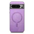 For Google Pixel 9 Pro XL Retro Magsafe Magnetic PU Back Cover Phone Case(Purple) - 3