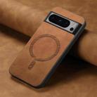 For Google Pixel 9 Pro XL Retro Magsafe Magnetic PU Back Cover Phone Case(Brown) - 2