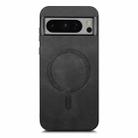 For Google Pixel 9 Pro XL Retro Magsafe Magnetic PU Back Cover Phone Case(Black) - 3