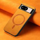 For Google Pixel 9 / 9 Pro Retro Magsafe Magnetic PU Back Cover Phone Case(Yellow) - 2