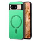 For Google Pixel 9 / 9 Pro Retro Magsafe Magnetic PU Back Cover Phone Case(Green) - 1