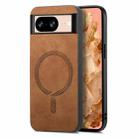 For Google Pixel 9 / 9 Pro Retro Magsafe Magnetic PU Back Cover Phone Case(Brown) - 1